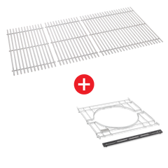 WEBER CRAFTED Stainless Steel Cooking Grates & Frame Kit – SEARWOOD XL 600, SMOKEFIRE EX6